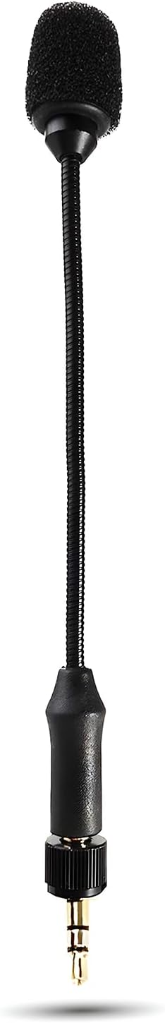 Movo MV-M101 Gooseneck Omnidirectional Lavalier Microphone- Compatible with DJI Mic/Rode Wireless Go Series Wireless Transmitters - Lapel Mic for Interviews and Content Creators (TRS 3.5mm)
