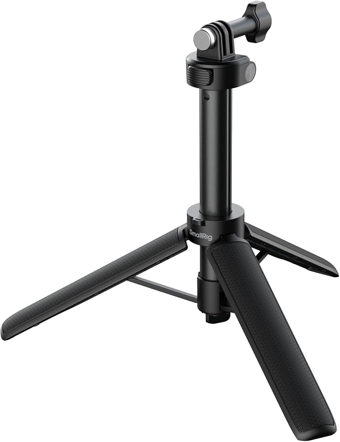 SmallRig 2-in-1 Selfie Stick Tripod, 7.1-20.5in Extendable, Support Horizontal & Vertical Shooting, for GoPro Hero 13/12/11/10/9, for DJI Osmo Nano Action 6/5 Pro/4/3, for Insta360 Ace Pro 2-5725