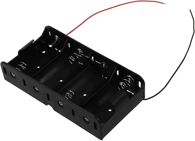 3X Spring Clip Black 4 x 1.5V D Size Battery Batteries Holder Case