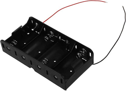 3X Spring Clip Black 4 x 1.5V D Size Battery Batteries Holder Case