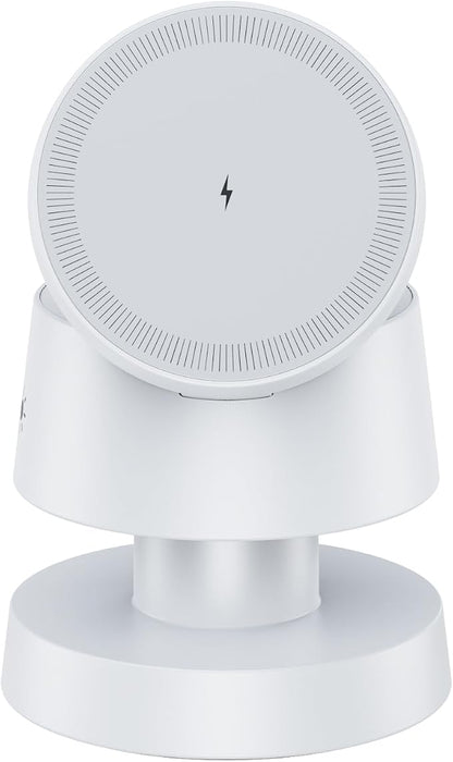 4 in 1 Magnetic Wireless Charging Station,15W Fast Charging with Night Light for MagSafe Charger Stand,3 in 1 Wireless Charger for iPhone 17/16/15/14/13 Pro Max,Apple Watch & AirPods,White