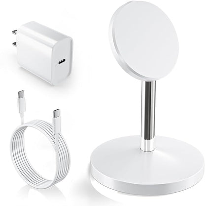Magnetic Wireless Charger iPhone Stand,25W Mag-Safe Charger Fast Charging Stand 35W Magnetic USB C Adapter with 6FT Cable Wireless Fast Charge Station for iPhone 17 Pro Max/17/16/15/14/13/12, AirPods
