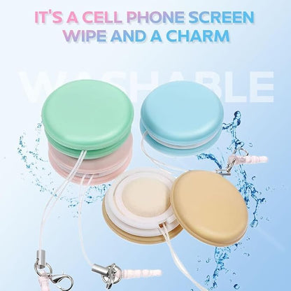 Macaron Phone Screen Cleaner, 2026 New Macaron Mobile Phone Screen Wipe, Portable Mobile Screen Cleaning Cloths Wiper Eye Glasses Cleaning Tools (12 Pcs)