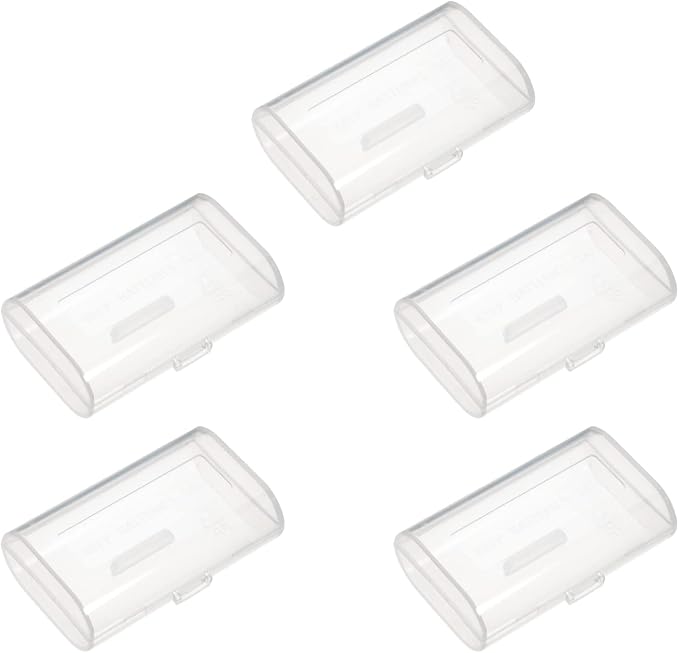 Heyiarbeit 2 x AA Battery Storage Case Holder Organizer Box Transparent 5Pcs