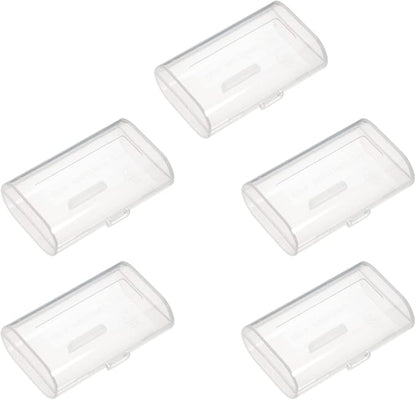 Heyiarbeit 2 x AA Battery Storage Case Holder Organizer Box Transparent 5Pcs