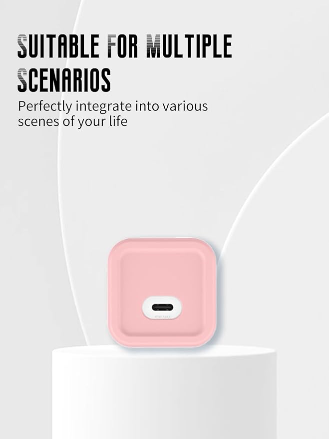 Case for Mophie 45W 1-Port USB-C Charger, Kids-Friendly Soft Silicone Protective Cover, Shockproof, Waterproof (Pink)