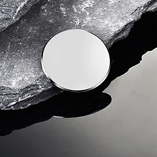Replacement Metal Plates Set for Magnetic Car Phone Holders, Wall & Air Vent Mounts, Cases, Magnets. Kit of 2 Matte Silver Round Iron Discs without Holes. 3M Adhesive Backing. Steel Disks 2 Pack