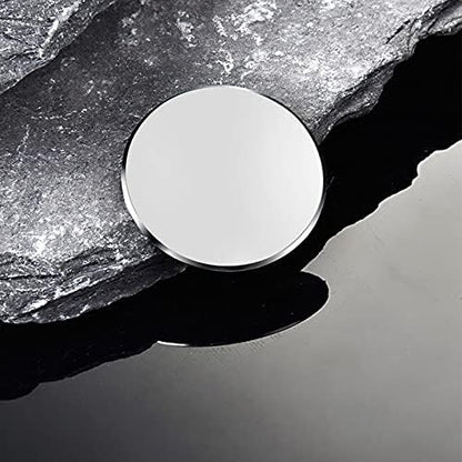 Replacement Metal Plates Set for Magnetic Car Phone Holders, Wall & Air Vent Mounts, Cases, Magnets. Kit of 2 Matte Silver Round Iron Discs without Holes. 3M Adhesive Backing. Steel Disks 2 Pack