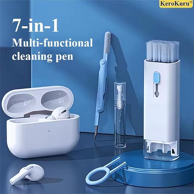 7-in-1 Keyboard Cleaner Earphones Cleaning Pen Keycap Puller Set Multifunctional Cleaning Kit For AirPods iPhone iMac MacBook