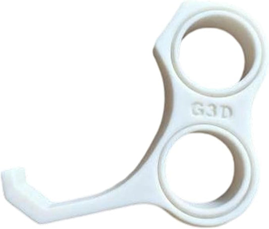 Ergonomic Finger Stand Phone Holder, Finger Phone Holder, Pinky/Ring Finger Grip Strap, Stress-Relieving Toy, Multi-Functional Design, Comfortable Grip, Easy to Carry. (White)