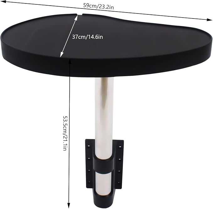 Anti-Slip Spa Caddy Tray, 360° Swivel Side Table Tray for Hot Tubs & Swim Spas – Durable & Space-Saving Design, Black