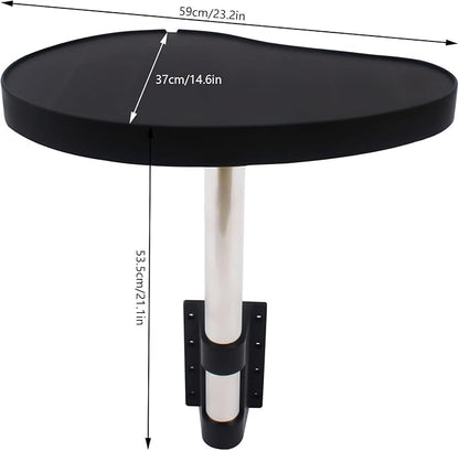 Anti-Slip Spa Caddy Tray, 360° Swivel Side Table Tray for Hot Tubs & Swim Spas – Durable & Space-Saving Design, Black