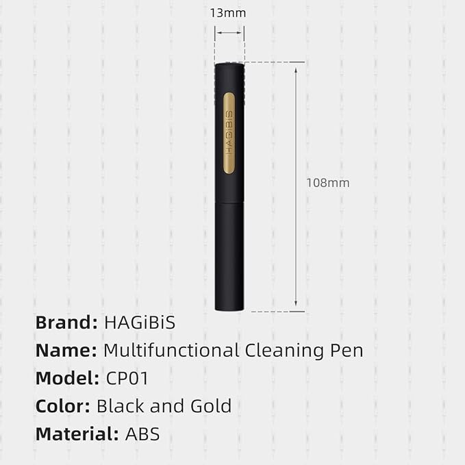 Hagibis Cleaning Pen for Airpods Pro 1 2 Multi-Function Cleaner Kit Soft Brush for Bluetooth Earphones Case Cleaning Tools for Lego Huawei Samsung MI Earbuds (Black)