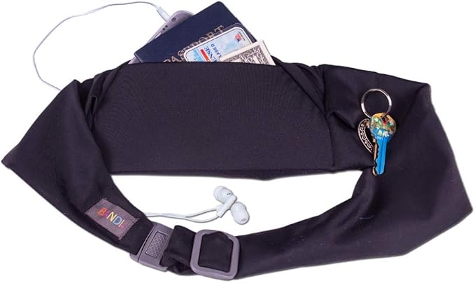 BANDI Running Belt for Women & Men – USA Made No-Bounce Adjustable Waist Pack & Secure Fanny Pack – Fits All Phones, Gels & Essentials – Zipper-Free, Medical Device Friendly