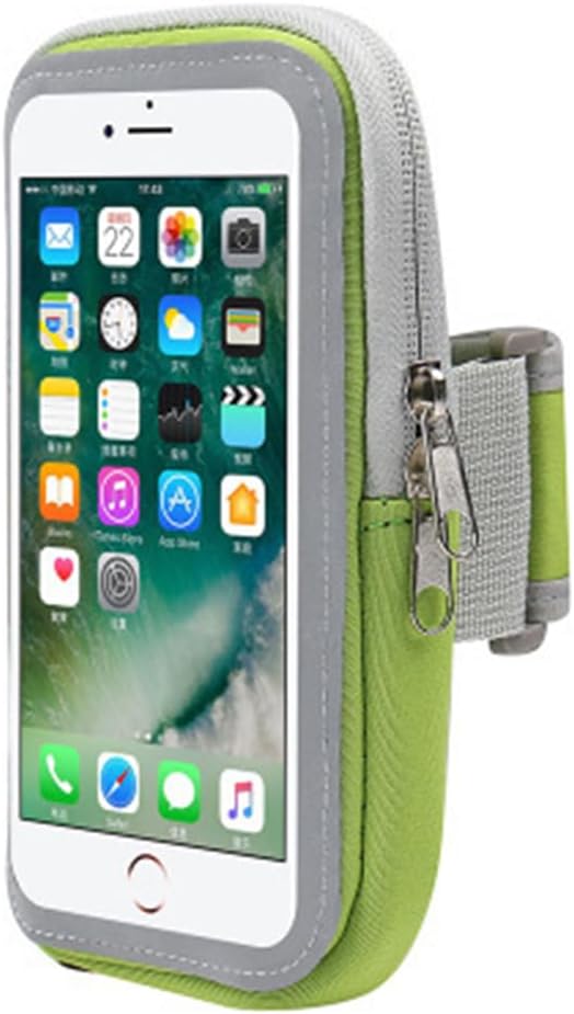 Sport Running Armband Cell Phone Holder for iPhone 16 15 14 Plus, 13 12 11 Pro Max Samsung Galaxy A15 S24 S23 S22 Plus S21 S20 FE Google Pixel 7a 8a 9 Pro Phone Arm Band Case Pouch Sleeve Bag (Green)
