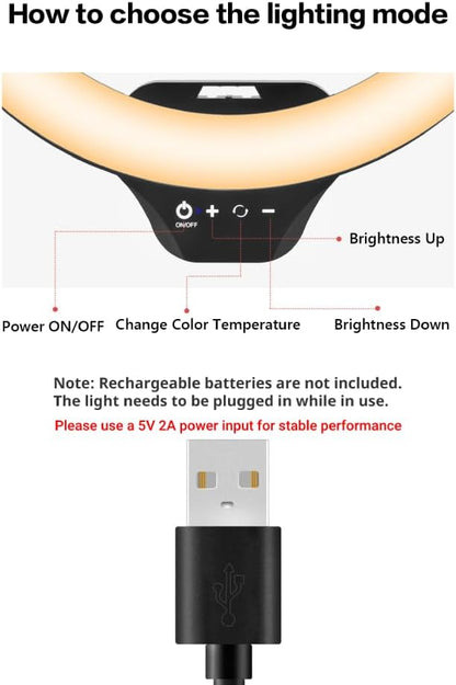Sensyne 14" Ring Light with Tripod Stand, LED Circle Light with Phone Holder, for Photo Selfie, Video Recording, Zoom Meeting (Pack of 2)