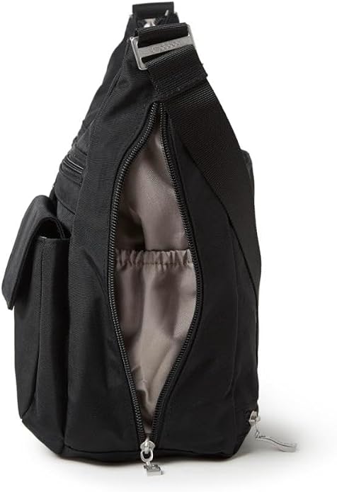 Baggallini womens Everywhere Bagg Crossbody Women 11x9 Lightweight Nylon Hobo Water-resistant Travel Bag W/Rfid