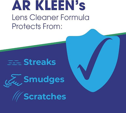 AR Kleen® 8oz Spray Pump | Multi-Purpose Lens Cleaner Safe For All Lenses & Screens | No Streaks | Ammonia and Alcohol Free