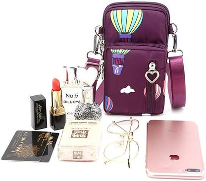 Cellphone Little Crossbody Purse Bag Armband for iPhone 15 14 13 12 Pro Max, Samsung Galaxy Note 20 S24 S23 S22 S21 S20 Ultra Plus Fe A15 5G A13 A14 A54 5G A53 A32 A03S A05S A71 Pixel 8 7 Pro (Black)