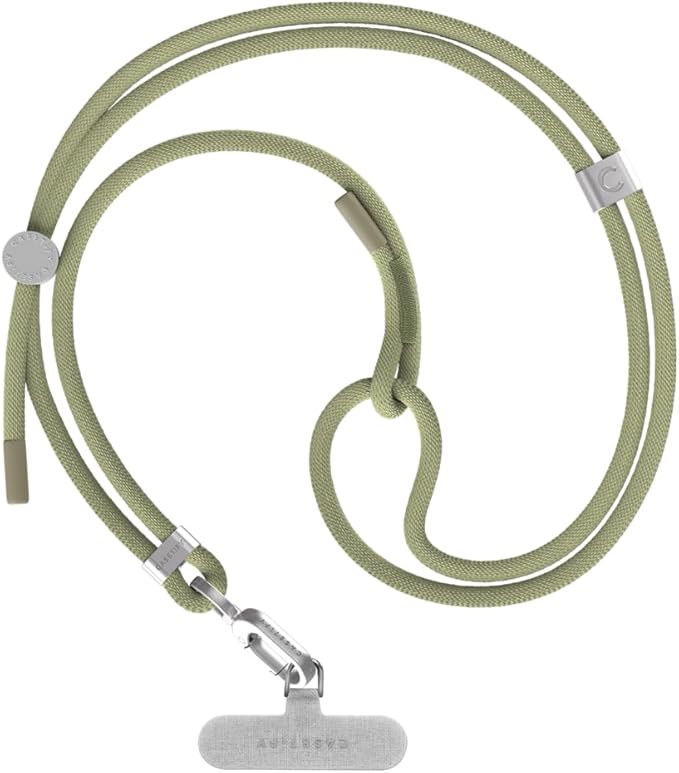 CASETiFY 6mm Rope Cross Body Strap with Card - Solid Olive Green