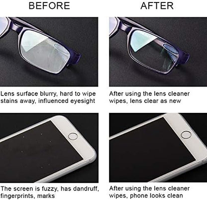 Noble Pre-moistened Lens Wipes Individually Wrapped - Lens and Screen Cleaning Wipes - Great for Eyeglasses, Cell Phones, Camera Lenses, Screens, Keyboards, and Other Delicate Surfaces (300 Wipes)