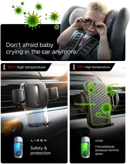 LISEN for MagSafe Car Mount Magnetic Phone Holder for Your Car Magnet Air Vent Cell Phone Holder Mount Car Accessories Gift for Men Women fit iPhone 17-12 Dashboard Mount Kits