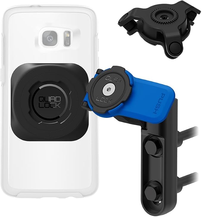 Quad Lock Brake Clutch Motorcycle Phone Mount Kit with Vibration Dampener and MAG Universal Adaptor