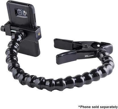 MOGO ModularHose Assistive Technology Phone Holder with Heavy-Duty Spring Clamp (Opens to 2"), 18 Inch Arm
