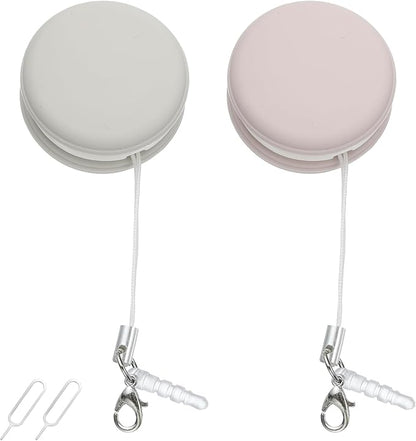MECCANIXITY 2Pcs Screen Cleaners Khaki Pink Phone Screen Cleaning Wipes, Fingerprint Proof Cleaning Ball for Mobile Phones, Computers, Tablet Touchscreens, Car Screens