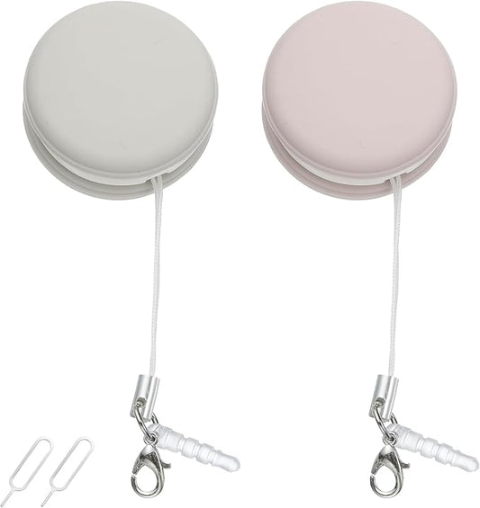 MECCANIXITY 2Pcs Screen Cleaners Khaki Pink Phone Screen Cleaning Wipes, Fingerprint Proof Cleaning Ball for Mobile Phones, Computers, Tablet Touchscreens, Car Screens