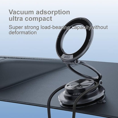 Super Strong Magnetic Car Phone Holder - 360° Rotatable Dashboard Mount with Ultra Secure Suction Cup, Mini Portable Design for Mobile Phones, Hands-Free Kit (Blue)
