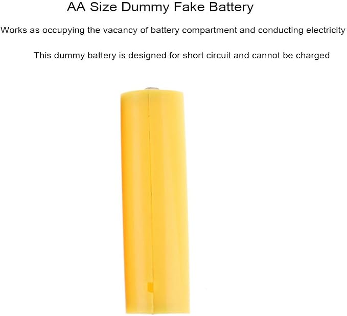 QMQJIA AA Size Fake Battery Setup for Shell Placeholder Cylinder Conductor Cell for Lithium Iron Phosphate Batt