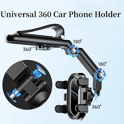 Temvue Car Photography Phone Mount Stabilizer, Universal Cell Phone Car Mount Metal Anti-Shake POV View for Navigation Live Streaming Self-Recording & Video Driving