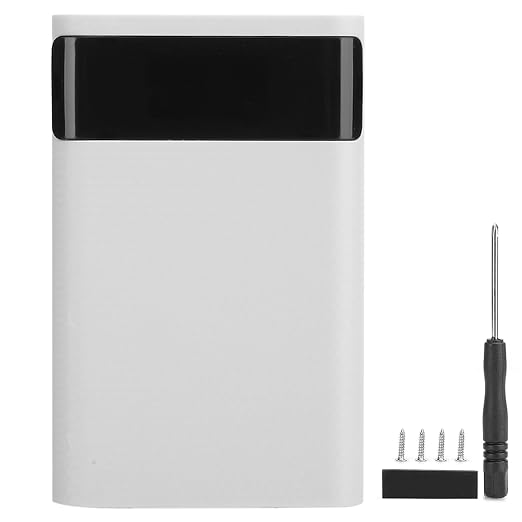 ABS Portable DIY Battery Case Kit for Charging, DIY Power Bank for All Mobile Phone, Black, 5V2A Output, Model, 85g (White)