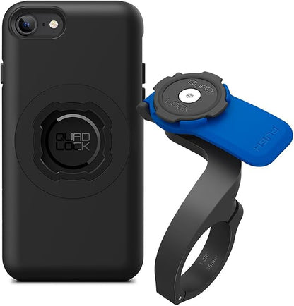 Quad Lock Out Front Handlebar Bike Phone Mount (V3) with MAG Phone Case for iPhone SE (3rd, 2nd Gen), 8