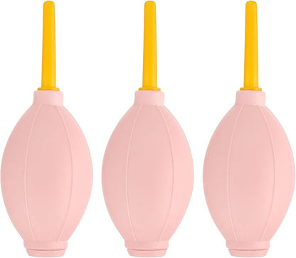 PATIKIL Soft Tip Air Blower Dust Blaster, 3 Pcs Rubber Bulb Air Pump Dust Blower Cleaner Cameras Lens Cleaning Tool with Long Nozzle for Camera Lens Computer Keyboard, Pink/Yellow