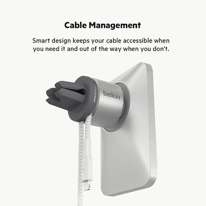 Belkin MagSafe Vent Mount Pro - MagSafe Compatible Phone Mount for Car - Wireless Magnetic Phone Holder Mount for iPhone 17, iPhone 16, 15, Pixel 10, & More - Car Accessories (Certified Refurbished)