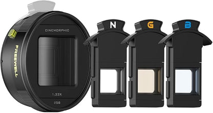 Freewell 1.33x Anamorphic Lens for iPhone & Samsung - 3 Flare Colors in One Lens (Neutral, Gold, Blue) - Cinematic Smartphone Lens with Oval Bokeh - Compatible with 17mm Mount Phone Case & Cage.