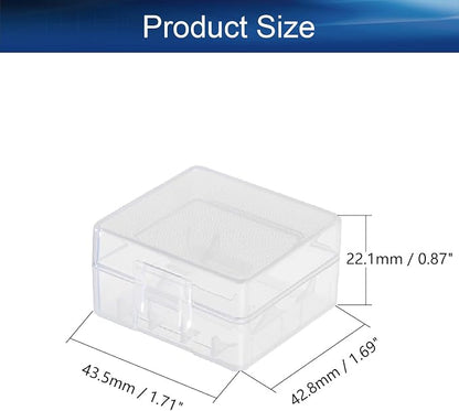 Heyiarbeit Battery Storage Case Holder Box for 2 18350 Batteries, Clear Color (1 Pack)