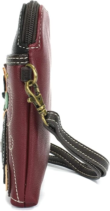 CHALA Dog Collection Cell Phone Crossbody Purse-Women PU Leather/Canvas Multicolor Handbag with Adjustable Strap