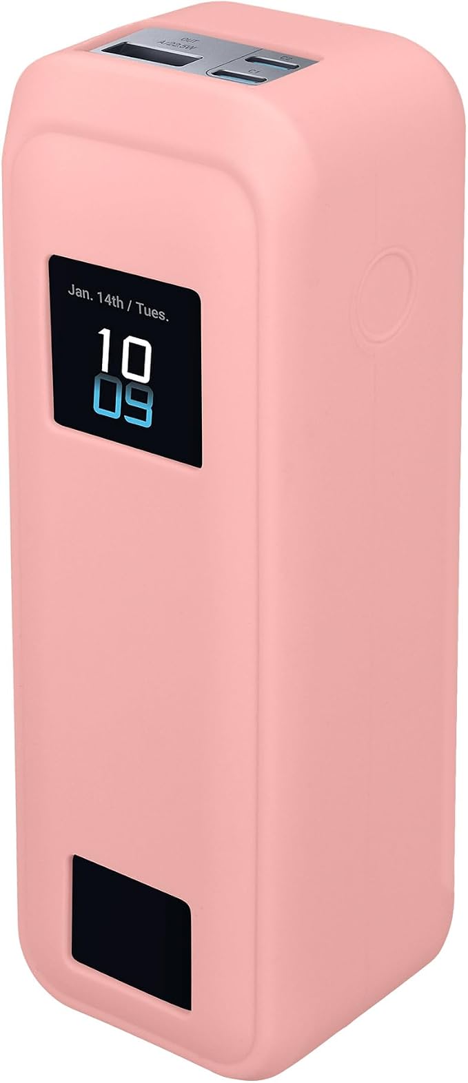 kwmobile Case Compatible with Anker Prime Power Bank 20000mAh 220W - Portable Powerbank Cover - External Battery Charger Bag, Shockproof - Dusty Pink