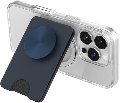 PopSockets Kick-Out Wallet for MagSafe, Adjustable Kickstand, Magnetic Stand, Navy Blue - Navy