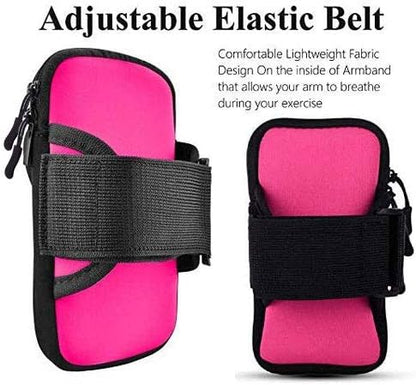Running Armband Cell Phone Holder for iPhone 17 16 16e 15 14 13 12 11 Pro Max Xs Xr X Plus Mini Air, Galaxy S22 S23 S24 S25 S26 Ultra Note 20,Sport Arm Band Sleeve on Run Gym Exercise Workout