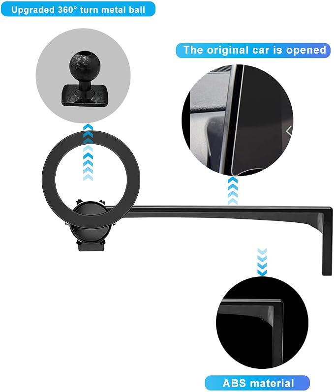Phone Holder Mount for 2025 2026 Hyundai Tucson/Tucson Hybrid Accessories Accessories Magnetic Car Dash Cell Holder for Most Smartphones with Dash Organizer Auto Interior(for 12.3 Inch Screen)