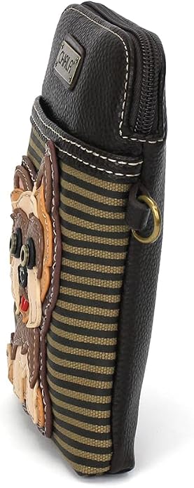 CHALA Dog Collection Cell Phone Crossbody Purse-Women PU Leather/Canvas Multicolor Handbag with Adjustable Strap