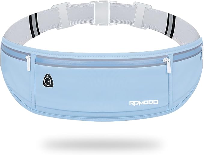 Fanny Pack for Men, Running Belts Waist Pack for Women, Water Resistant Runners Belt Bag, No Bounce Running Waist Belt for iPhone Samsung Card Key, Phone Holder for Running Jogging Workout Blue