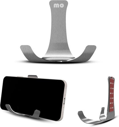 Wall Mount Bathroom Kitchen Cell Phone Holder, Mirror Cellphone Stand Adhesive Remote Control | Eye Glasses | Smartphone | Keys | Compatible with iPhone iPad Apple TV,Google Chromecast - 1 Pack