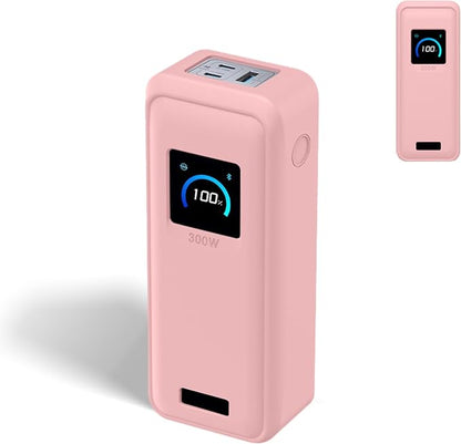 Silicone Case for Anker Prime Power Bank 300W 26,250mAh,Full-Body Protective Cover for Anker Prime Power Bank 300W,Precise Port Cutouts (Case Only) Pink