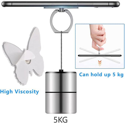 Kinizuxi Cell Phone Ring Holder Stand, Cute Butterfly Phone Ring Grip Holder 360° Rotation Finger Kickstand Compatible with All Smartphones Tablet(1Pack Purple)