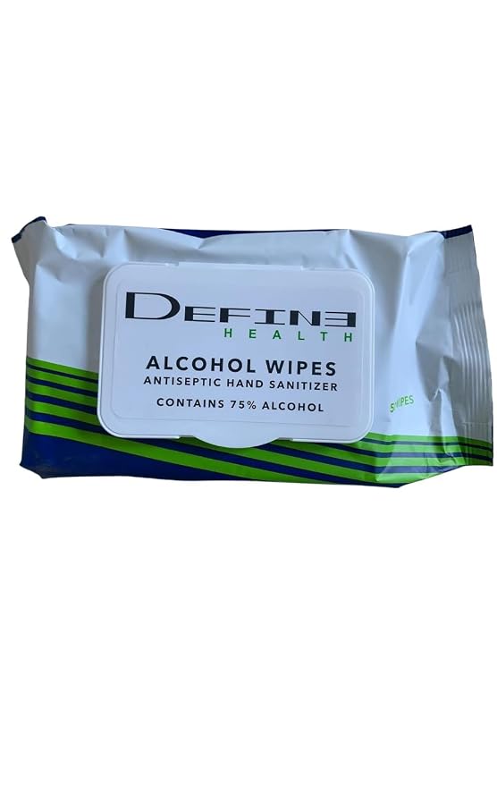 Antiseptic Hand Sanitizing Wipes 75% Alcohol 150 Count (3 Packs of 50 Wipes)